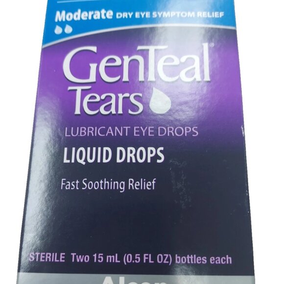 GenTeal Lubricant Eye Drops Moderate 30 ml By Alcon Twinpack - Picture 1 of 5